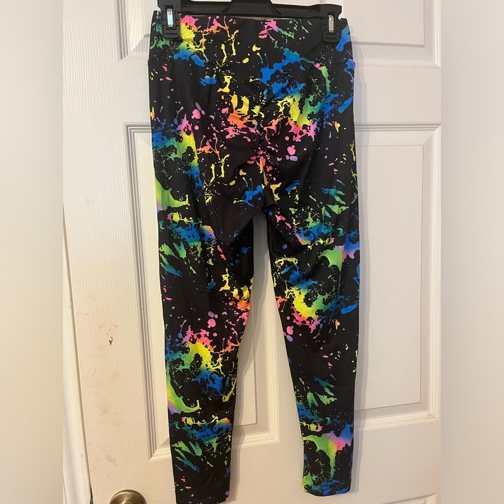 SHEIN ICON Reflective Splash Ink Print High Waist Graphic Leggings